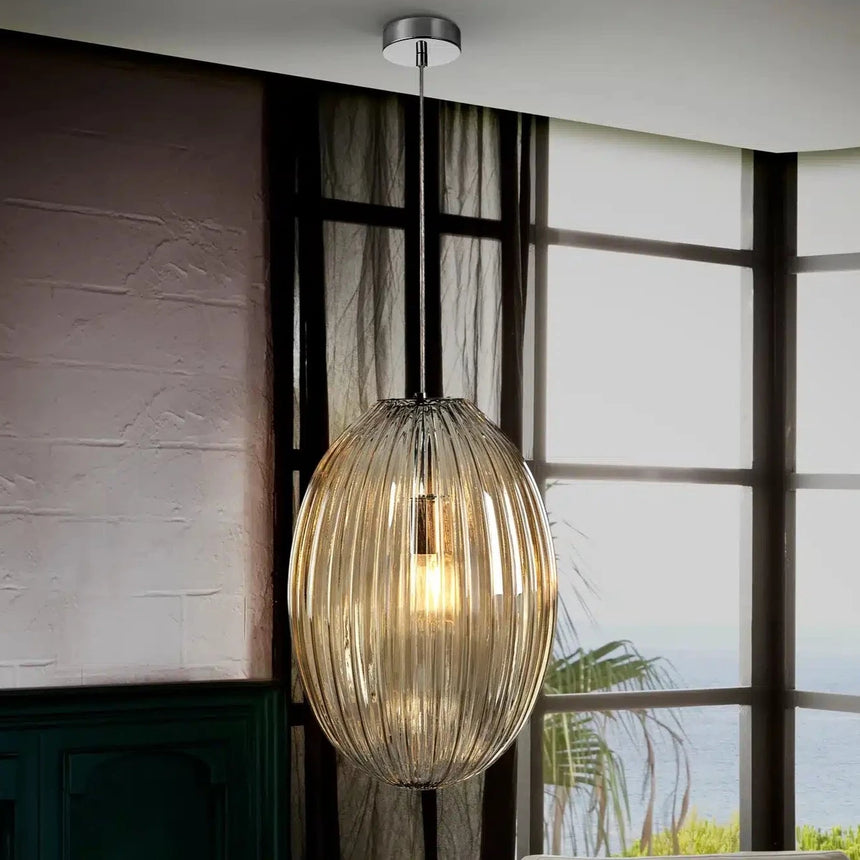 Schuller Ovila Lámpara de techo colgante 1L Coñac 30Ø 752091