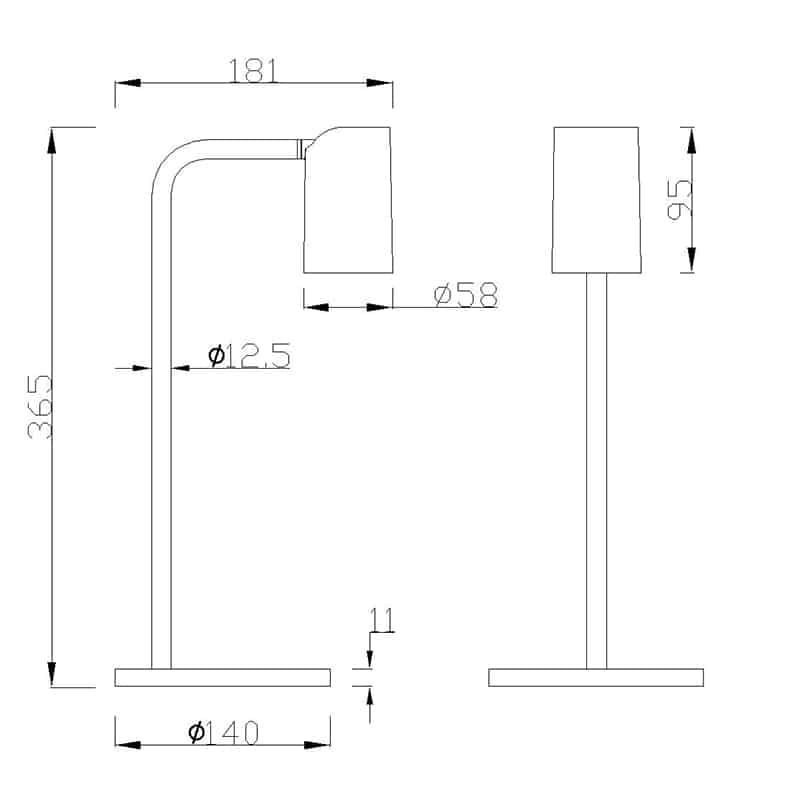 Mantra Sal Blanco Sobremesa 1 Luz Pequeño blanco 7520