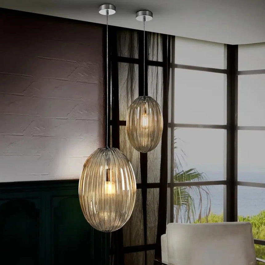 Schuller Ovila Lámpara de techo colgante 1L Coñac 20Ø 752183