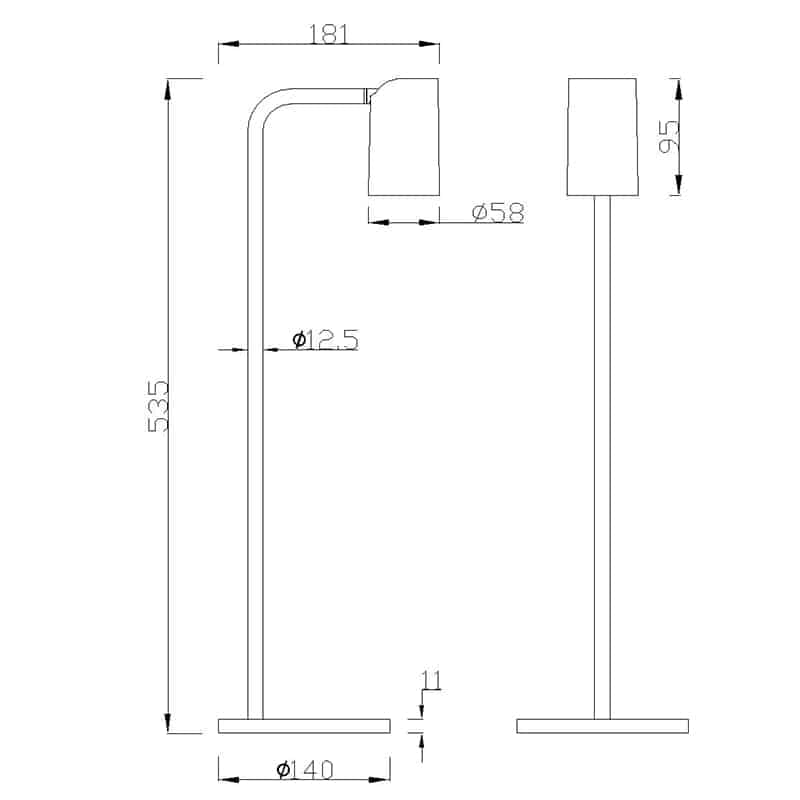 Mantra Sal Blanco Sobremesa 1 Luz Grande blanco 7521