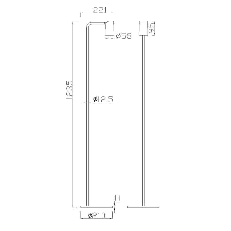 Mantra Salt White Living Room Foot 1 Light white 7522
