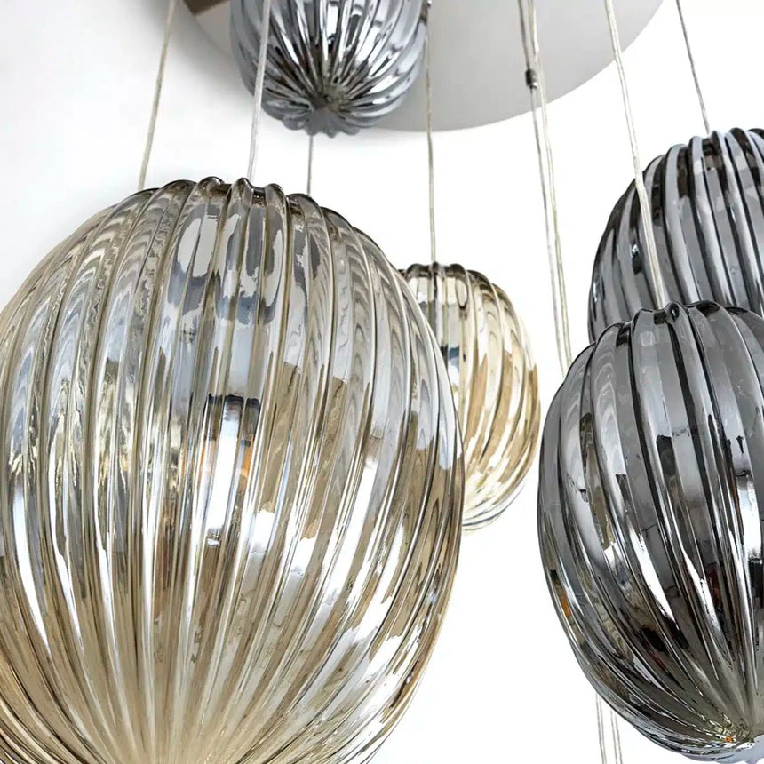 Schuller Ovila Lámpara de techo colgante 9 luces smoke y coñac 752367