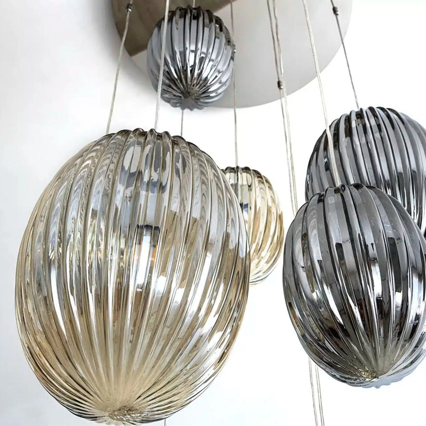 Schuller Ovila Lámpara de techo colgante 13 luces smoke y coñac 752459