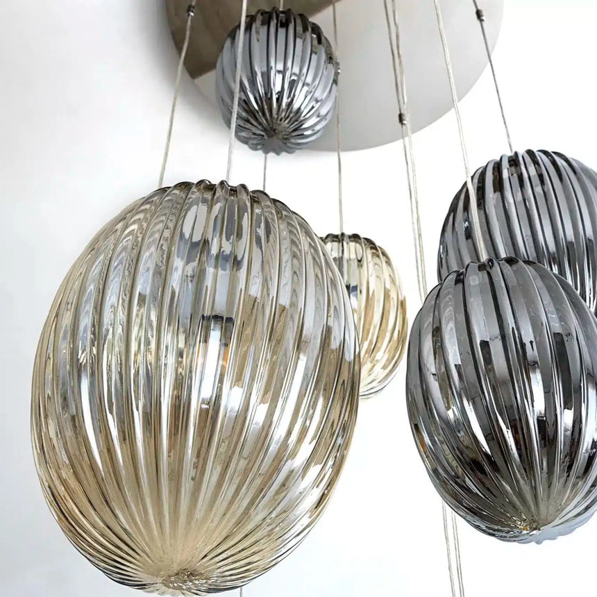 Schuller Ovila Lámpara de techo colgante 13 luces smoke y coñac dimable 752459D