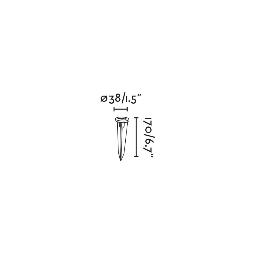 Estaca/Pincho de exterior Faro Puk negro 36 75300S