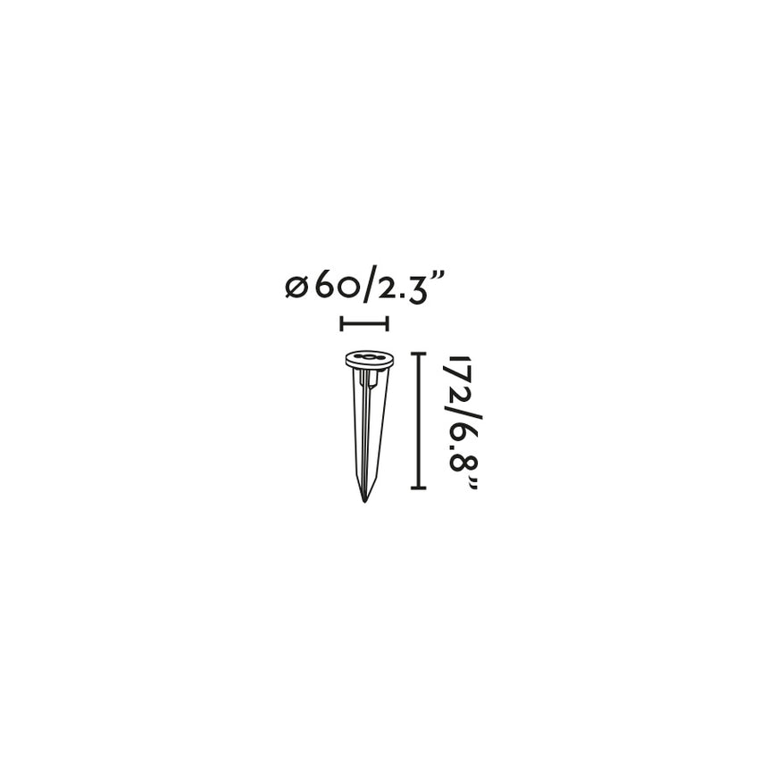 Estaca/Pincho de exterior Faro Puk negro 75302S