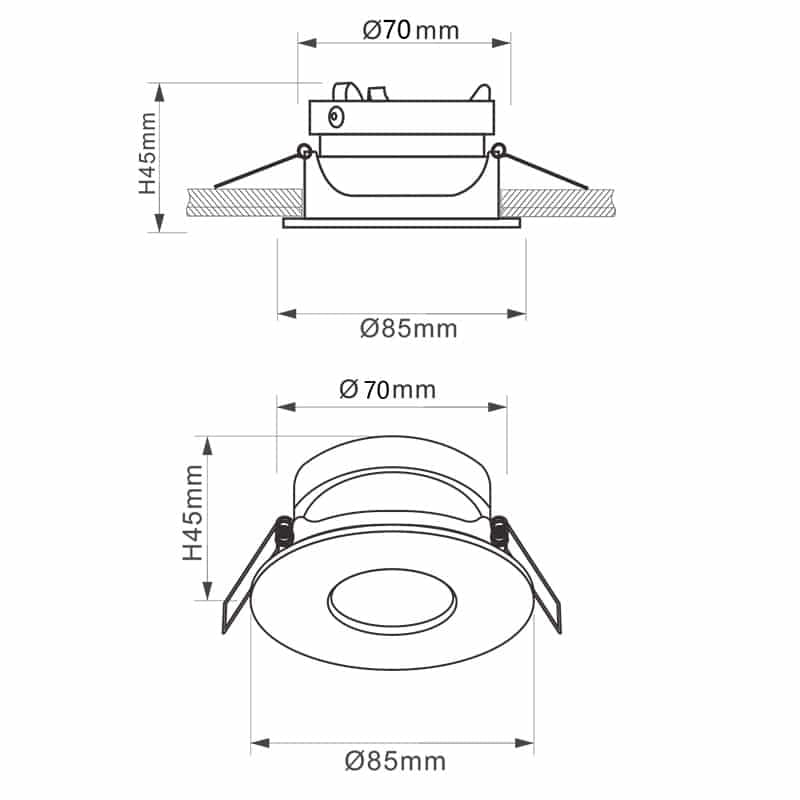 Mantra Guincho Gu10 Recessed 1 Light white 7535
