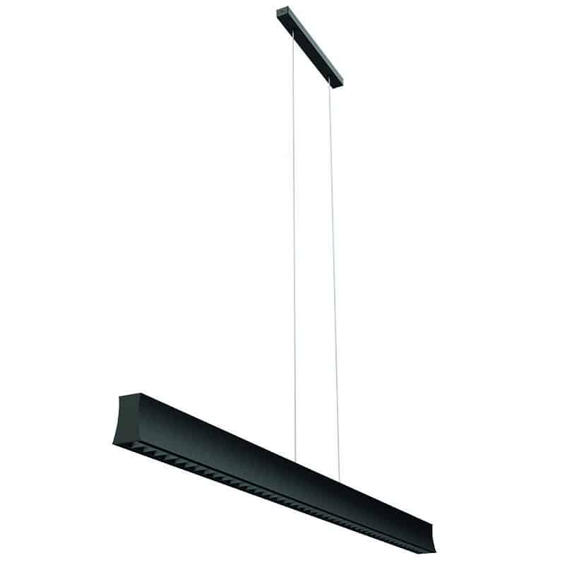 Mantra Hanok LED Linear Pendant Ceiling Lamp 38W 3000K 50° Black 7544