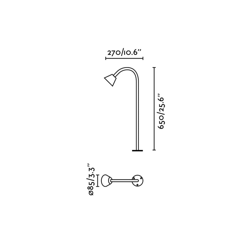 Baliza de exterior Faro Lily 65cm LED negro 2700K IP65 24V 75621