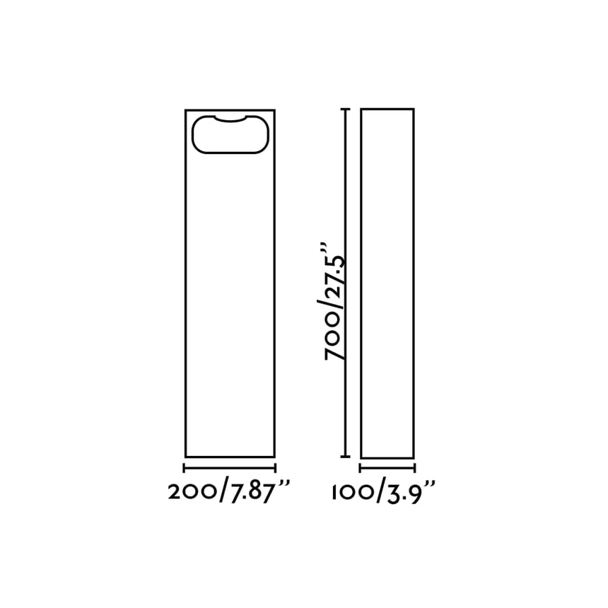 Baliza de exterior Faro Glint 70cm LED gris 3000K IP55 75641