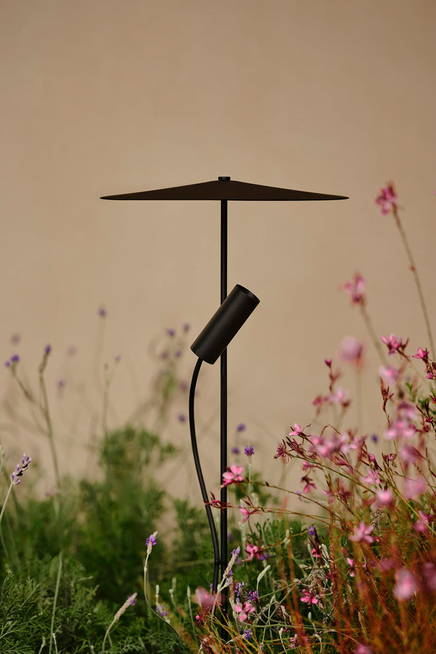 Estaca/Pincho de exterior Faro Clap LED blanco y negro 3000K IP65 38° 24V 6W 75708-233P