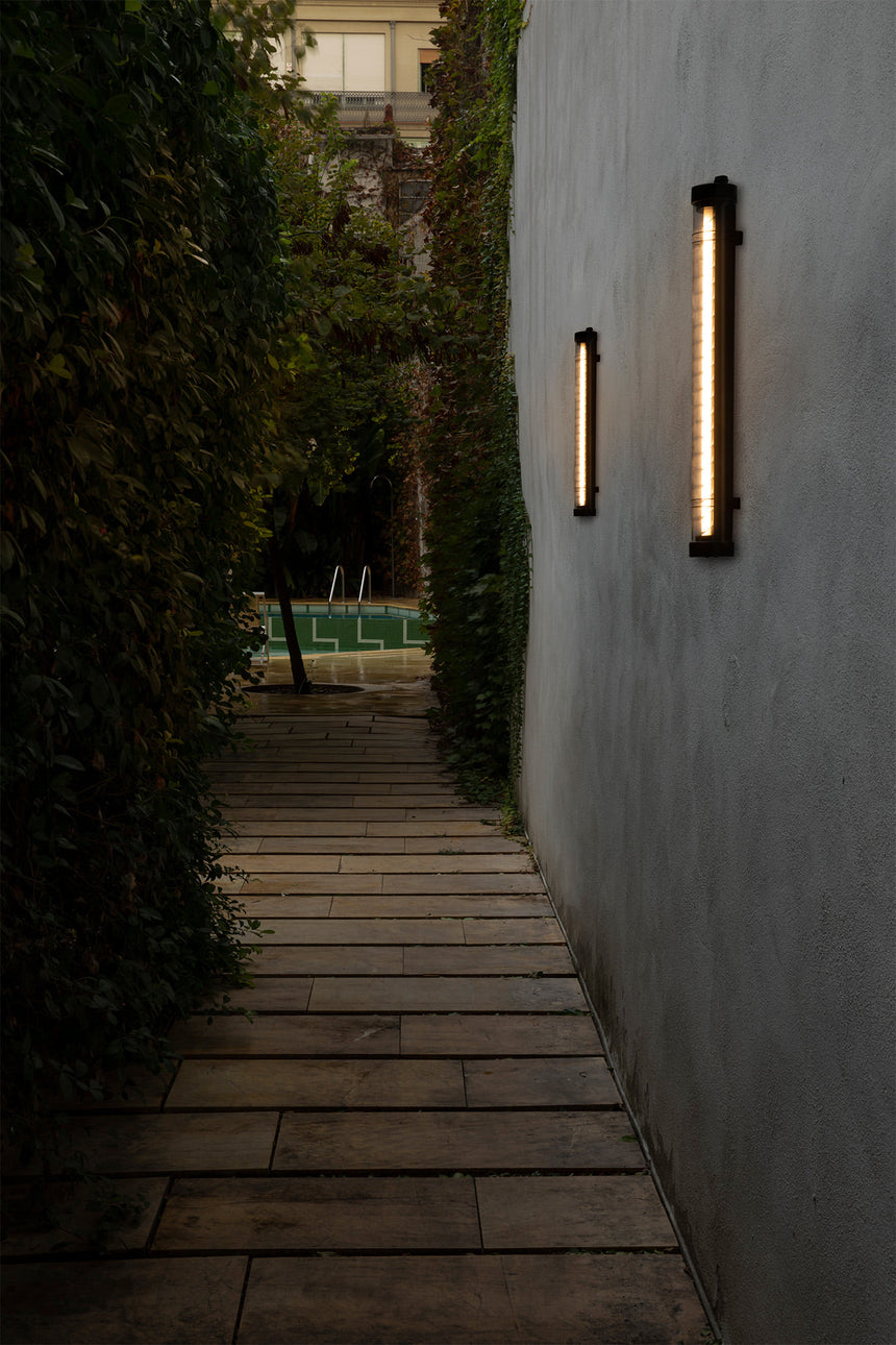 Aplique de exterior Faro Scuba LED negro 2700K IP65 60° 20W 60cm 75756