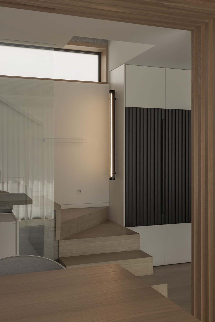 Aplique de exterior Faro Scuba LED negro 2700K IP65 60° 36W 120cm 75757