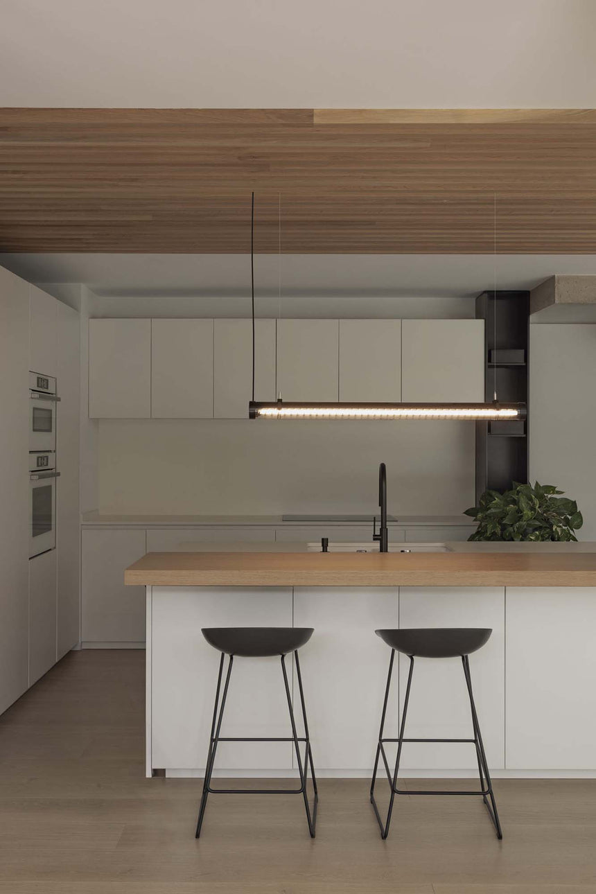 Lámpara colgante de exterior Faro Scuba LED negro 2700K IP65 80° 36W 120cm 75758-01