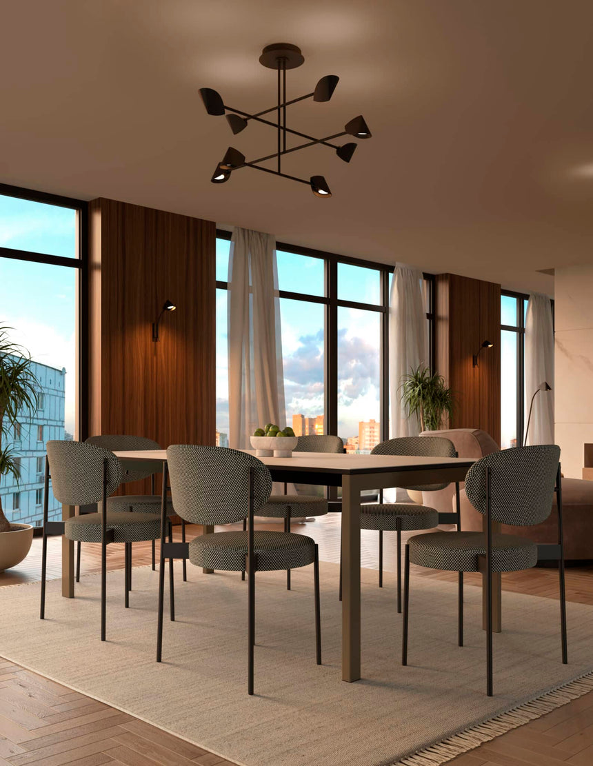 Mantra Capuccina Lámpara de techo colgante LED negro 7578