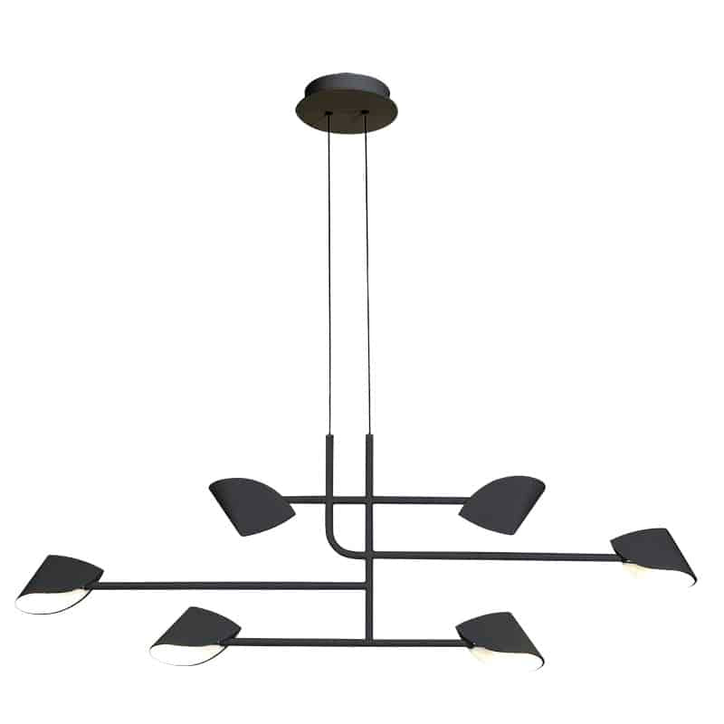 Mantra Capuccina Lámpara de techo colgante LED Línea negro 7579