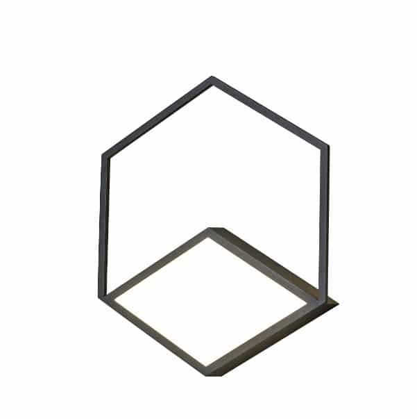 Mantra Kubick Plafón/Aplique LED 33.5W 3000K DIMABLE negro 7597