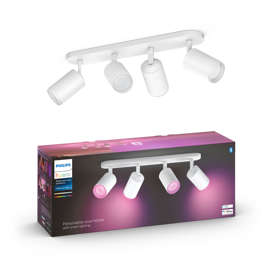 Philips Hue White and Color Ambiance Foco 4 luces Fugato blanco RGBW 6W 5063431P7 350lm