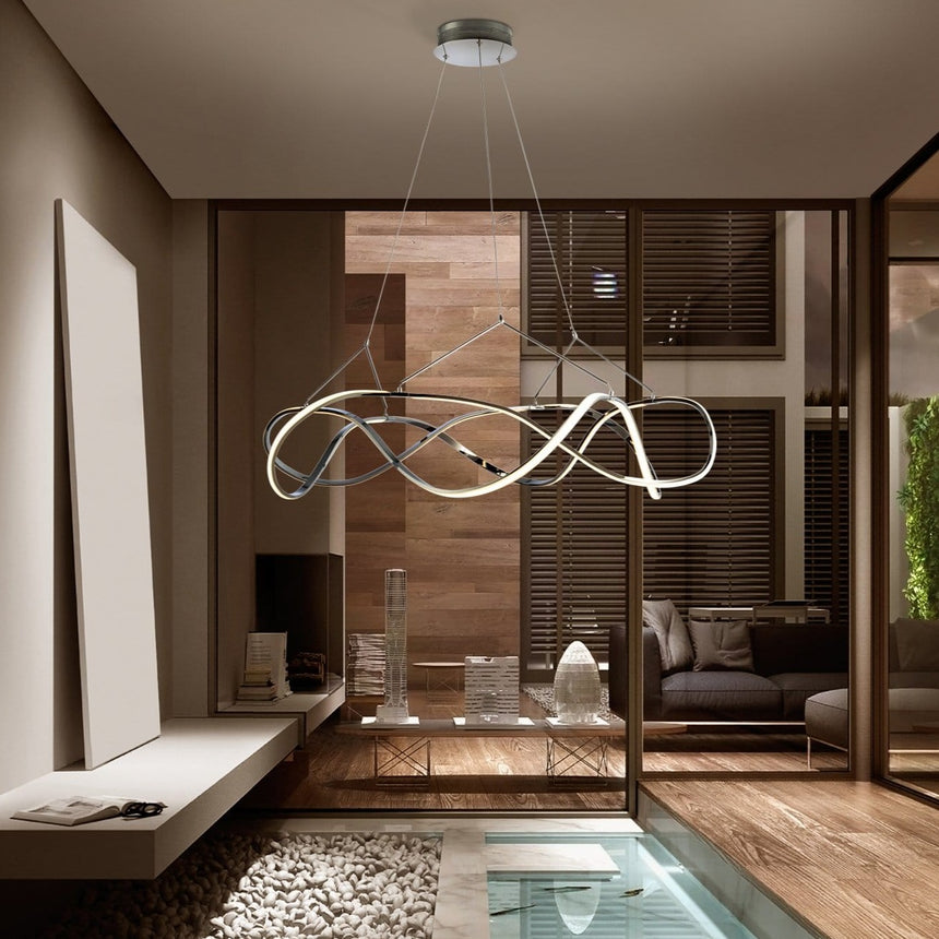 Schuller Molly LED Pendant Light Chrome Grey 763585