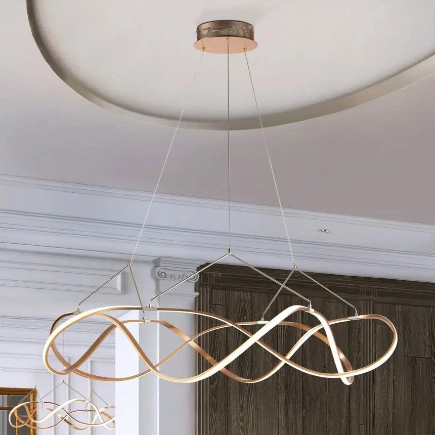 Schuller Molly Lámpara de techo colgante LED 110Ø oro rosa dimable 763592D