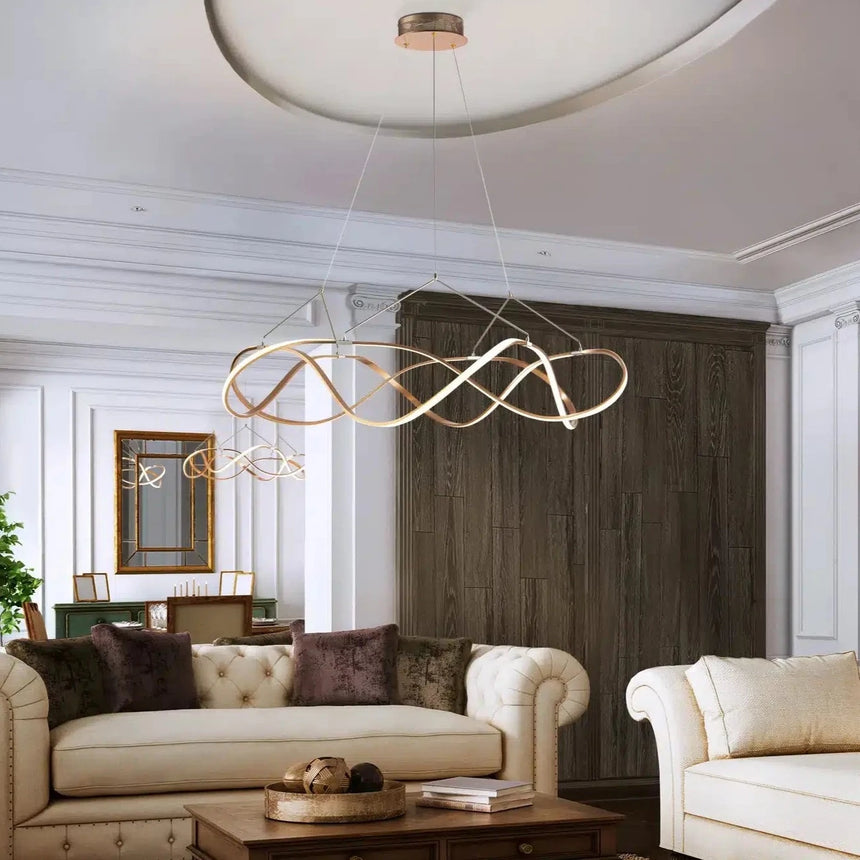 Schuller Molly Lámpara de techo colgante LED 110Ø oro rosa dimable 763592D