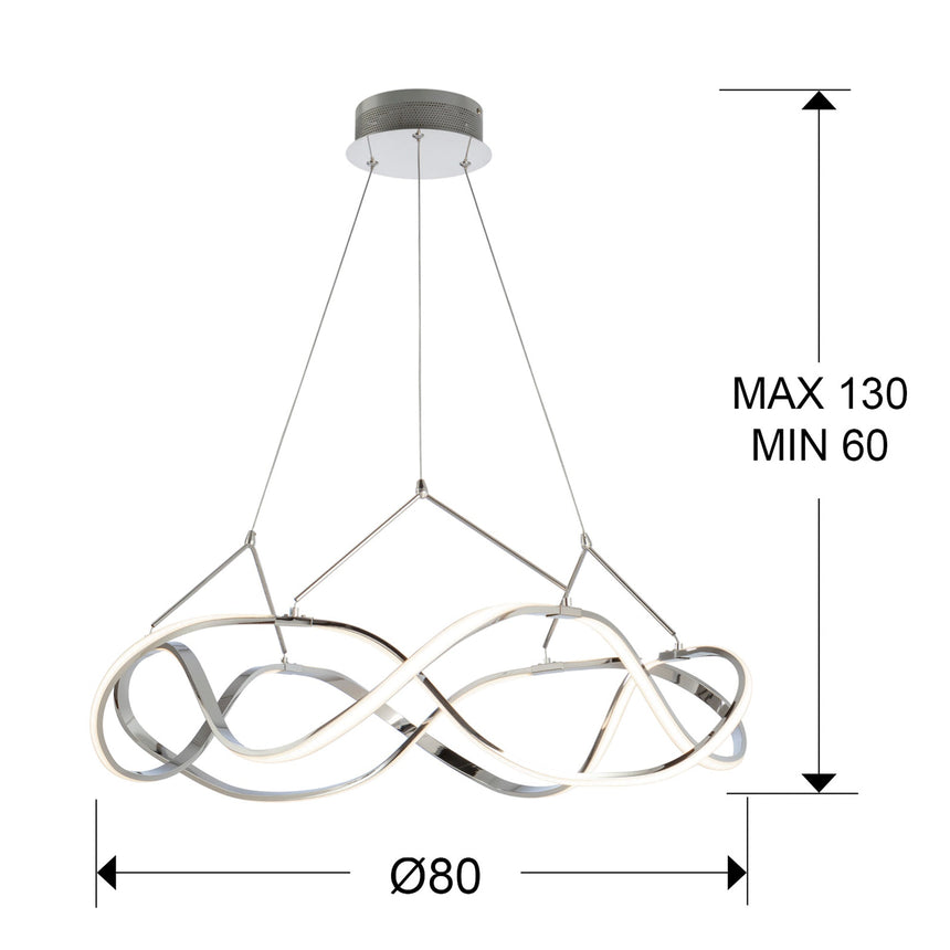 Schuller Molly LED Pendant Light Nickel Grey 763950