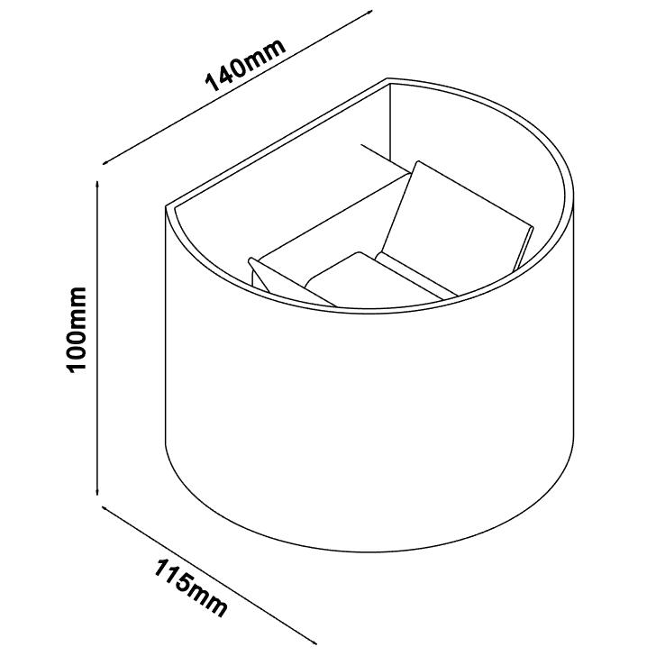 Mantra Davos LED outdoor wall light IP54 beige, white 7646