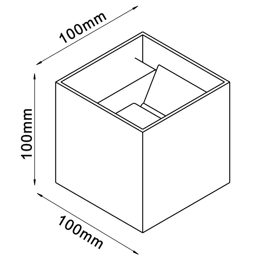 Mantra Davos LED outdoor wall light IP54 black 7649