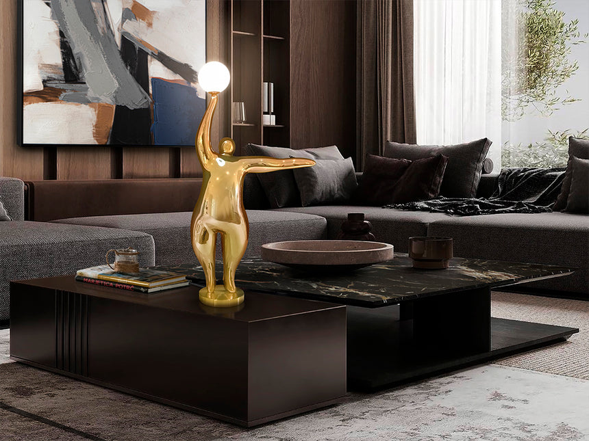Lámpara de pie escultura bolas Schuller El Globo 1 luz oro brillo 3000K 81cm 768294 - vista alternativa