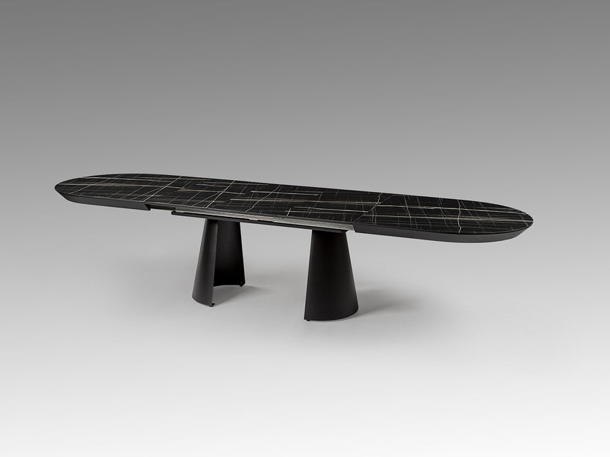 Mesa de comedor Schuller Capri negro extensible 206x79cm vista 10