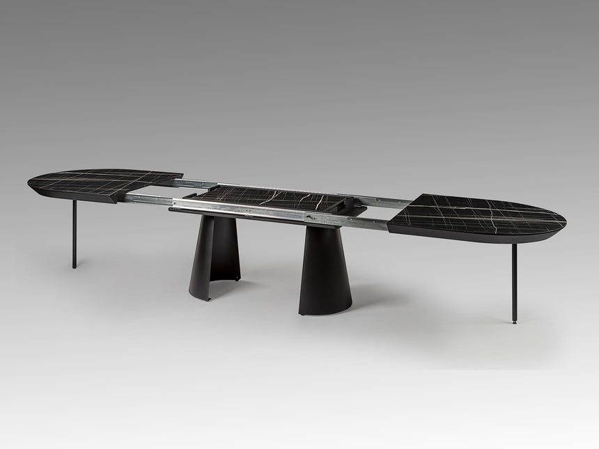 Mesa de comedor Schuller Capri negro extensible 206x79cm vista 12