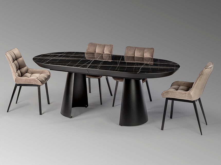 Mesa de comedor Schuller Capri negro extensible 206x79cm 768638 - imagen 6