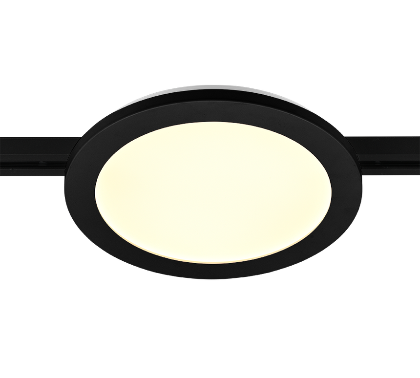 Plafón de techo Trio DUOline LED negro mate 3000K regulable Ø26cm 76921532