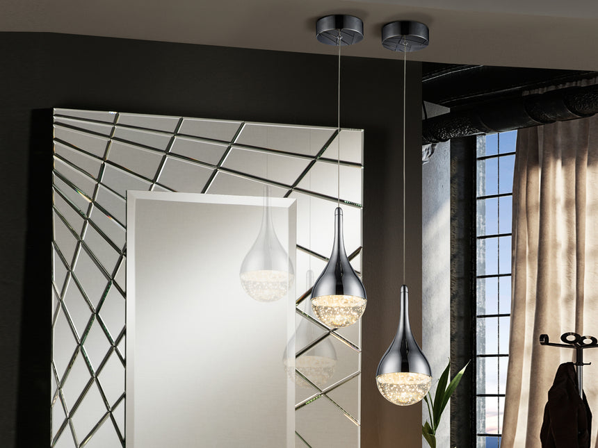 Lámpara de techo colgante Schuller Elie 1 luz cromo 300 - vista 2