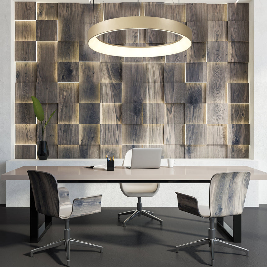 Mantra Niseko II Dimmable LED Pendant Light 38cm Gold 8627
