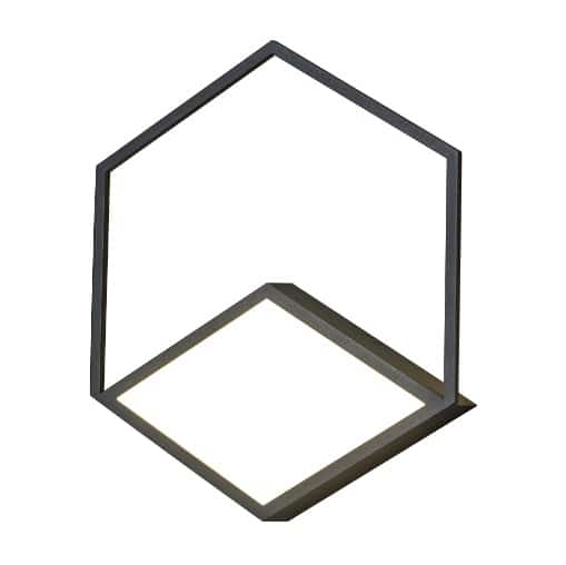 Mantra Kubick Plafón/Aplique LED 48W 3000K negro 7762