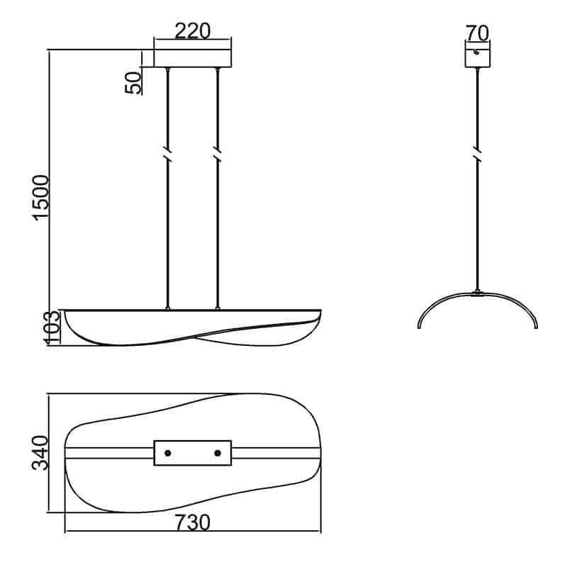 Mantra Bianca Lámpara de techo colgante LED blanco 7766