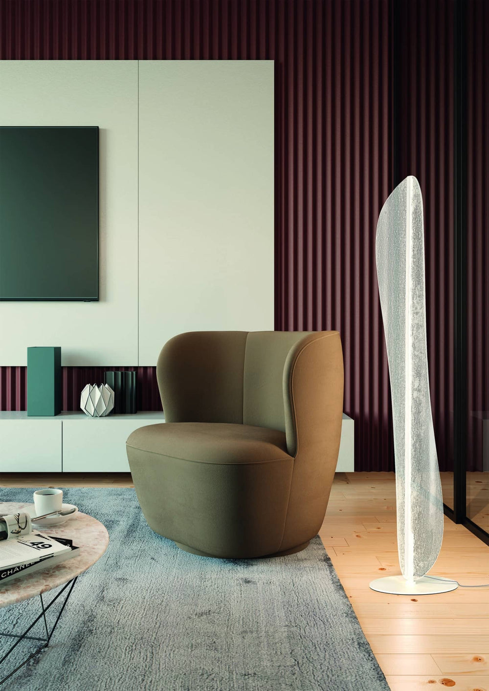 Mantra Bianca LED floor lamp, white, 7769