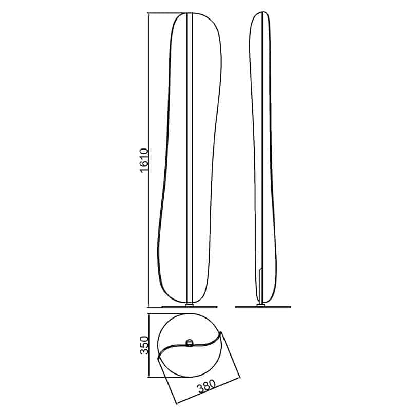 Mantra Bianca LED floor lamp, white, 7769
