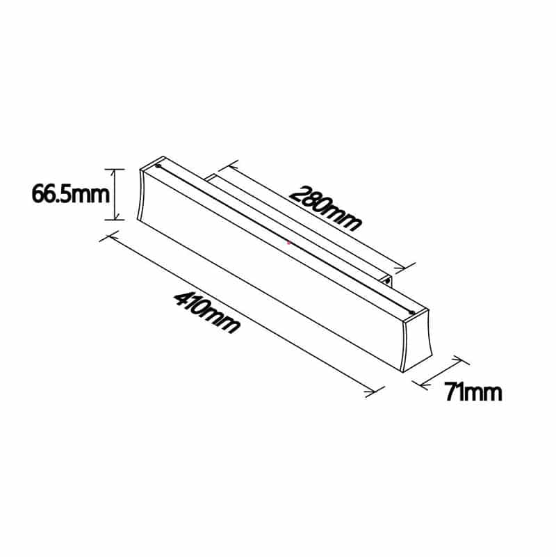 Plano de medidas - Mantra Hanok Aplique LED 14W 4000K 110º blanco 7775