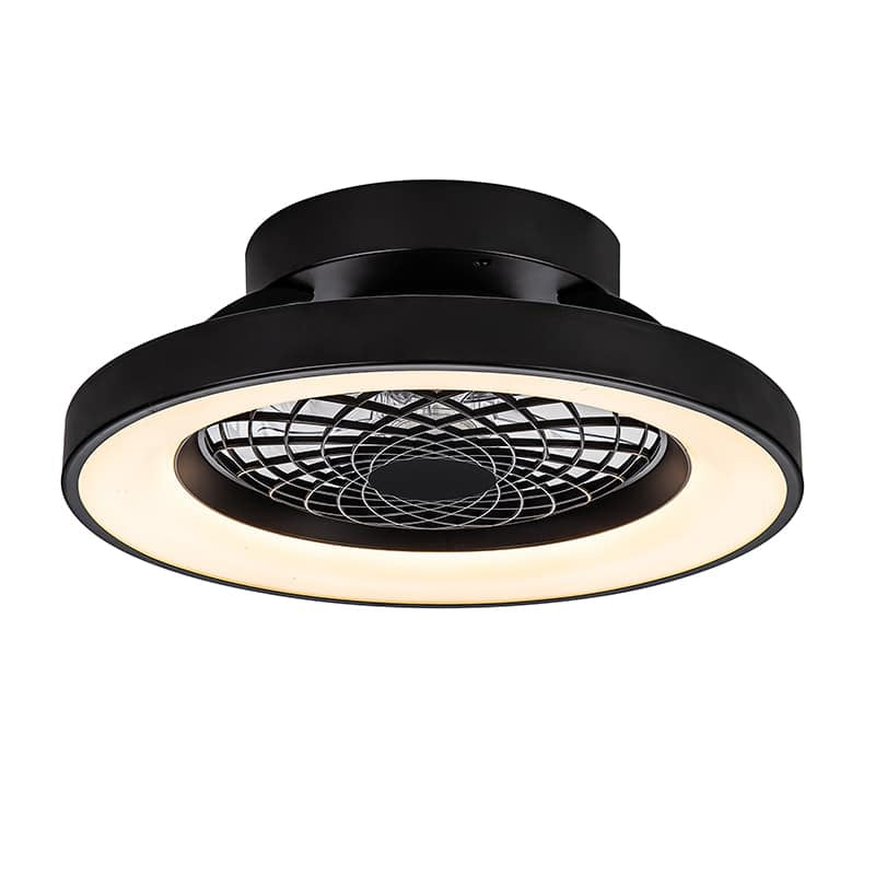 Mantra Tibet Mini Plafón LED 70W Ventilador 33W negro 7805