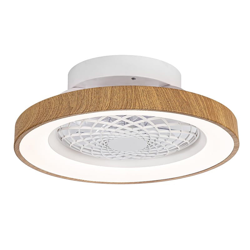 Mantra Tibet Mini Plafón LED Ventilador madera, beige, marrón 7806