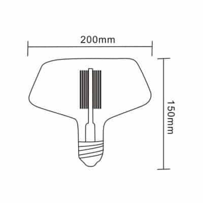 Mun Filament 780827 Amber Filament LED Bulb 8W 2300K vintage