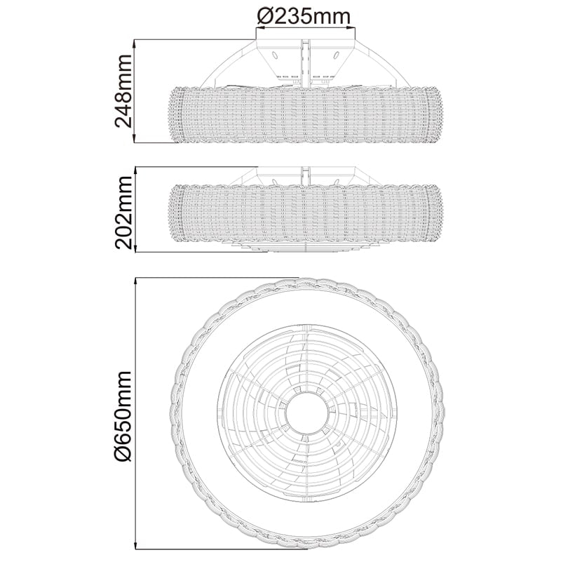 Mantra Kilimanjaro Ceiling Fan LED beige 7811