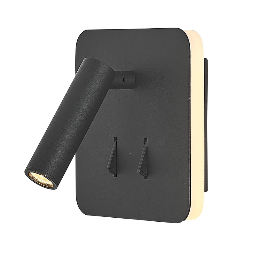 Mantra Cayman Wall Lamp LED 3+6W 3000K black 7826