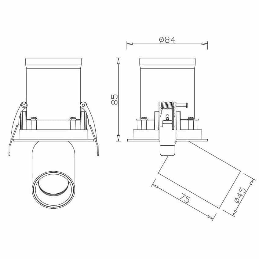 Mantra Garda Empotrable LED 7W 2700K negro 7831