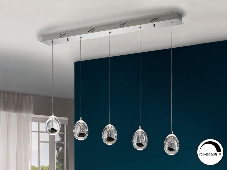 Lámpara de techo colgante Schuller Rocío 5 luces cromo - vista 3