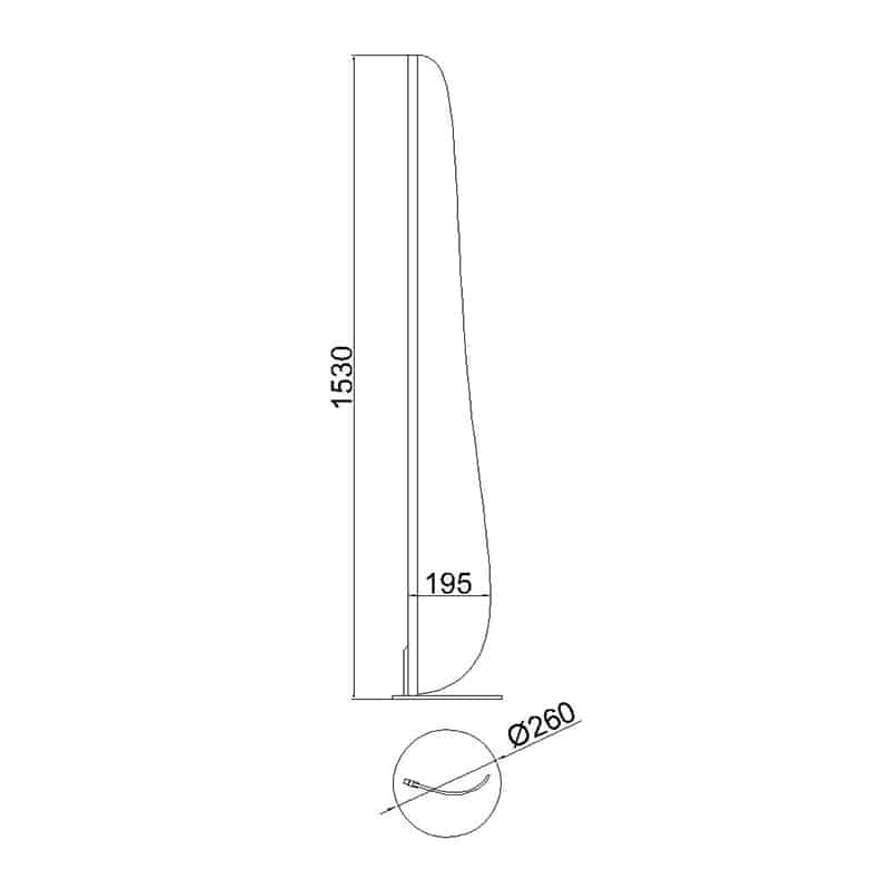 Mantra Bianca Small LED Floor Lamp, White 7838