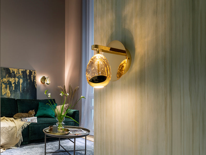 Lámpara aplique de pared Schuller Rocío LED 1 luz dorado y champán 3000K 783945 - imagen 4