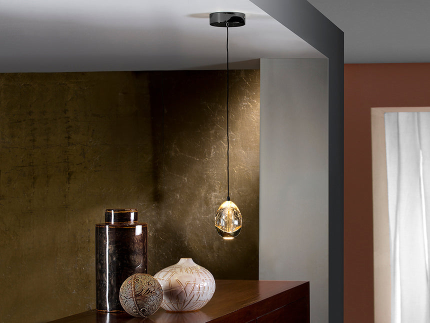Schuller Rocío Black and Gold Hanging Ceiling Lamp 784351